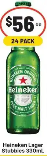 IGA Liquor Heineken Lager Stubbies offer