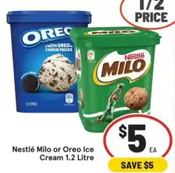 IGA Nestlé Milo or Oreo Ice Cream offer