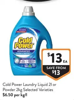 Foodworks Cold Power Laundry Liquid offer