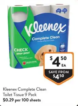 Foodworks Kleenex Complete Clean Toilet Tissue offer