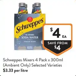 Foodworks Schweppes Mixers offer