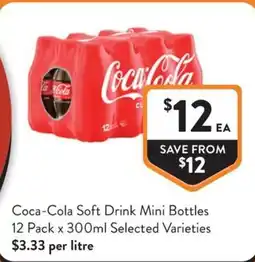 Foodworks Coca-Cola Soft Drink Mini Bottles offer