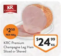 Foodworks KRC Premium Champagne Leg Ham offer
