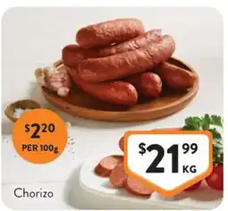 Foodworks Chorizo offer
