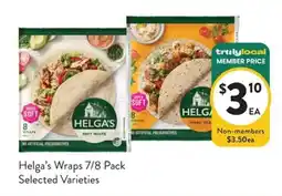 Foodworks Helga's Wraps offer