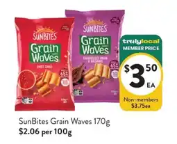 Foodworks SunBites Grain Waves offer