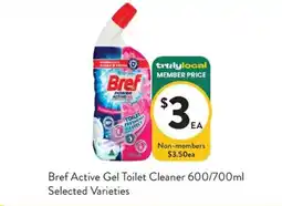 Foodworks Bref Active Gel Toilet Cleaner offer