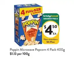 Foodworks Poppin Microwave Popcorn offer