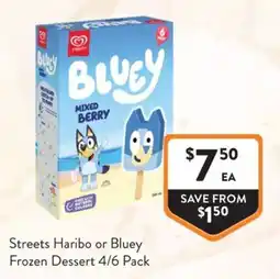 Foodworks Streets Haribo or Bluey Frozen Dessert offer