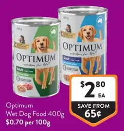 Foodworks Optimum Wet Dog Food offer