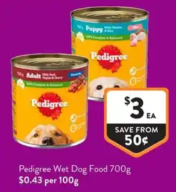 Foodworks Pedigree Wet Dog Food offer