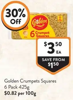 Foodworks Golden Crumpets Squares offer