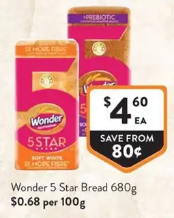 Foodworks Wonder 5 Star Bread offer