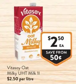 Foodworks Vitasoy Oat Milky UHT Milk offer