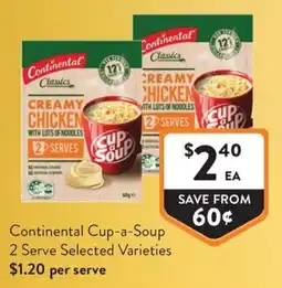 Foodworks Continental Cup-a-Soup offer