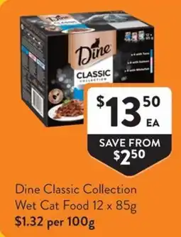 Foodworks Dine Classic Collection Wet Cat Food offer