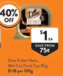 Foodworks Dine Pulled Menu Wet Cat Food Tray offer