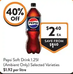 Foodworks Pepsi Soft Drink offer