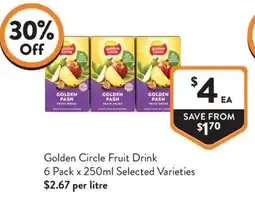Foodworks Golden Circle Fruit Drink offer