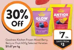 Foodworks Goodness Kitchen Frozen Mixed Berry offer