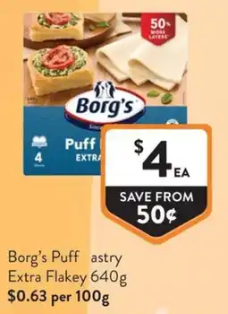 Foodworks Borg's Puff pastry Extra Flaky offer
