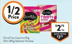 Foodworks Darrell Lea Liquorice Bag offer