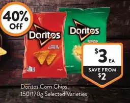 Foodworks Doritos Corn Chips offer
