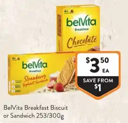 Foodworks BelVita Breakfast Biscuit or Sandwich offer