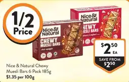 Foodworks Nice & Natural Chewy Muesli Bars offer