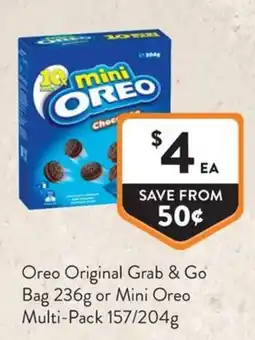 Foodworks Oreo Original Grab & Go Bag offer