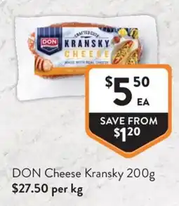Foodworks DON Cheese Kransky offer