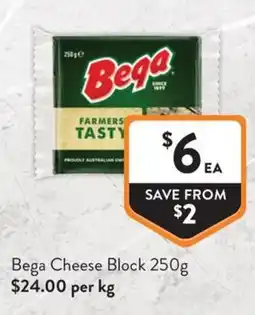 Foodworks Bega Cheese Block offer