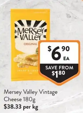 Foodworks Mersey Valley Vintage Cheese offer