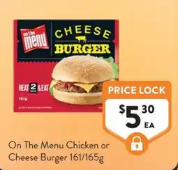 Foodworks On The Menu Cheese Burger offer