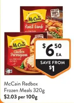 Foodworks McCain Redbox Frozen Meals offer