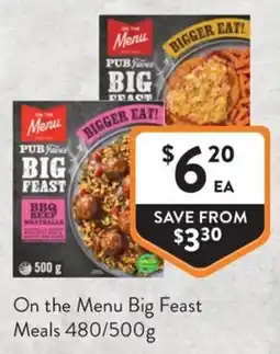 Foodworks On the Menu Big Feast Meals offer