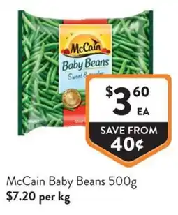 Foodworks McCain Baby Beans offer