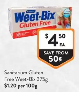 Foodworks Sanitarium Gluten Free Weet-Bix offer