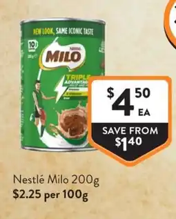 Foodworks Nestlé Milo offer