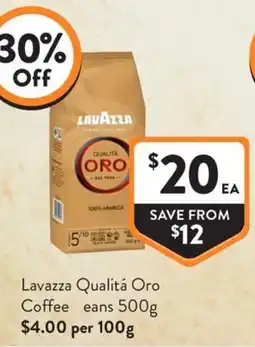 Foodworks Lavazza Qualitá Oro Coffee offer