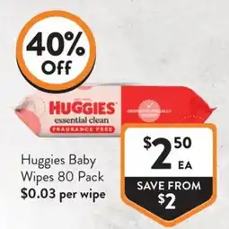 Foodworks Huggies Baby Wipes offer