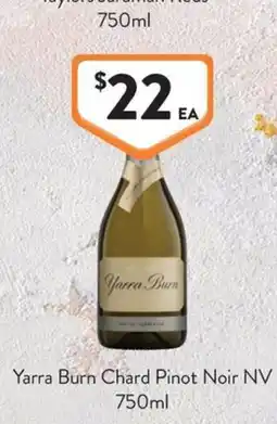 Foodworks Yarra Burn Chard Pinot Noir NV offer