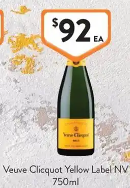 Foodworks Veuve Clicquot Yellow Label NV offer