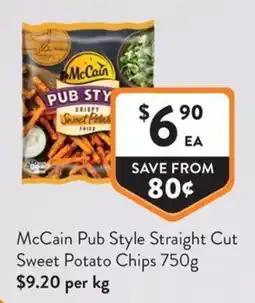 Foodworks McCain Pub Style Straight Cut Sweet Potato Chips offer