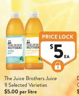 Foodworks The Juice Brothers Juice 1l Selected Varieties offer