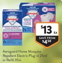 Foodworks Aerogard Home Mosquito Repellent Electric Plug-in offer