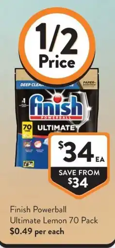 Foodworks Finish Powerball Ultimate Lemon offer