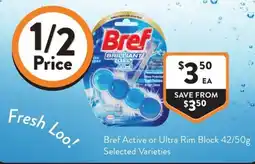 Foodworks Bref Active or Ultra Rim Block offer