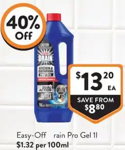 Foodworks Easy-Off Drain Pro Gel offer