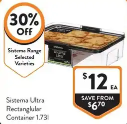 Foodworks Sistema Ultra Rectangular Container offer